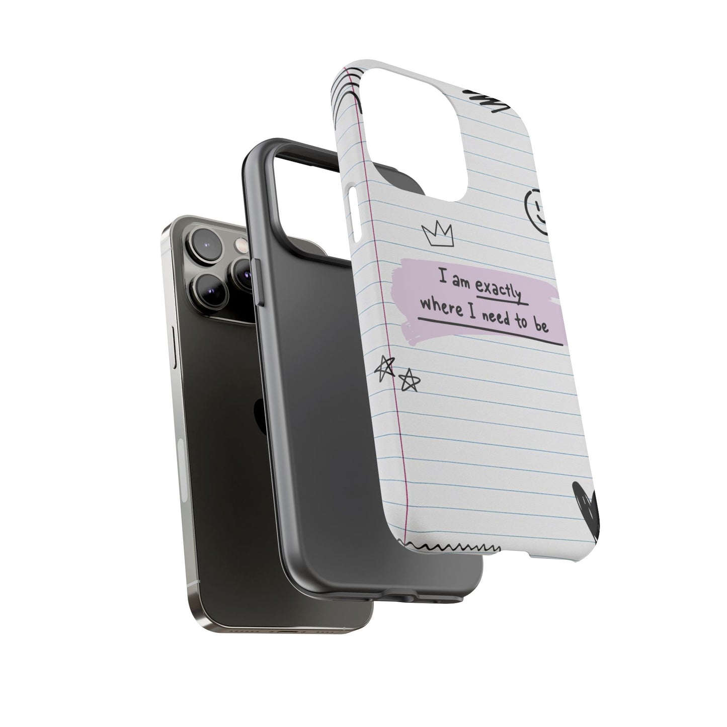 Self Affirmation Doodle Paper Phone Case
