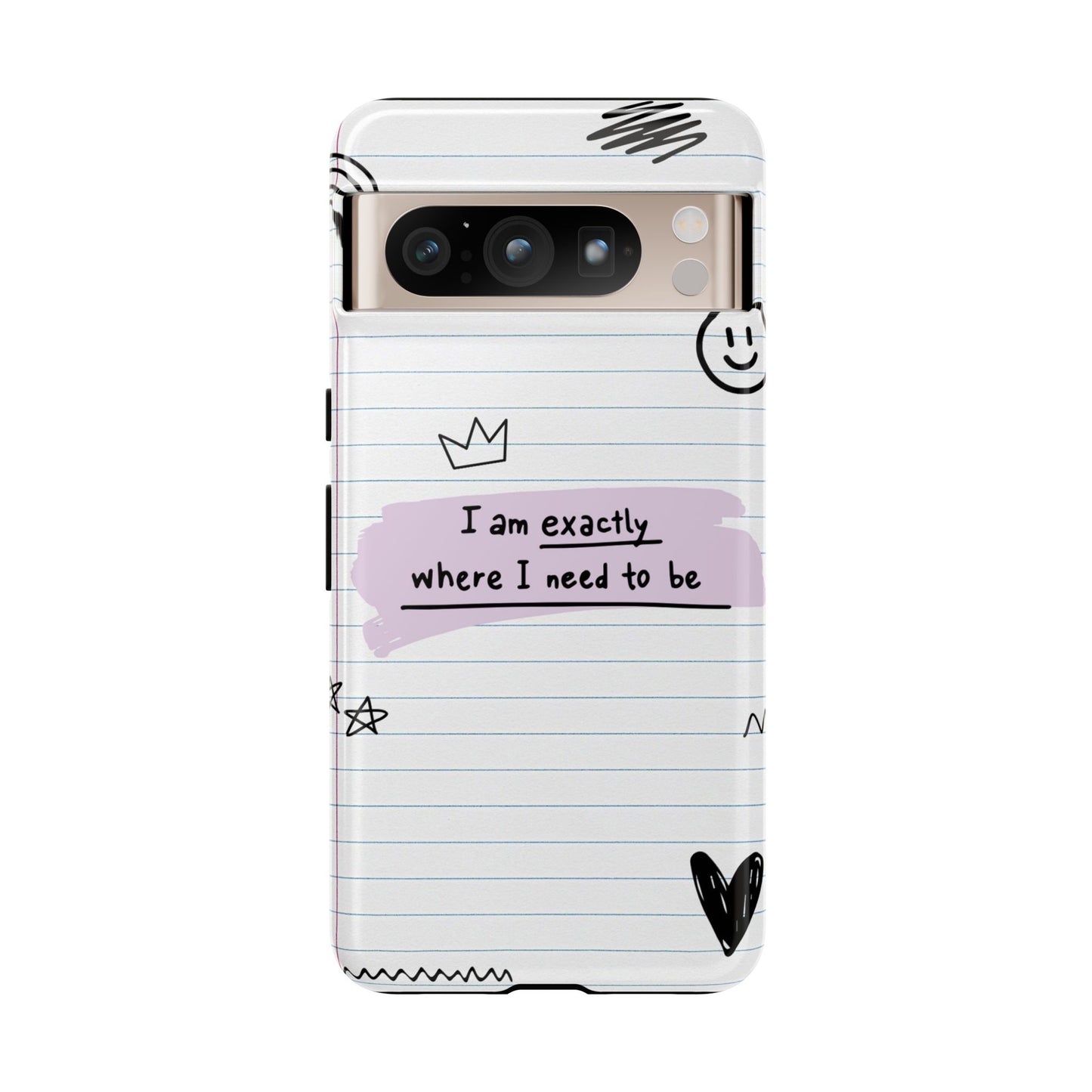 Self Affirmation Doodle Paper Phone Case