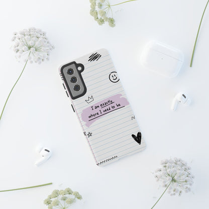 Self Affirmation Doodle Paper Phone Case