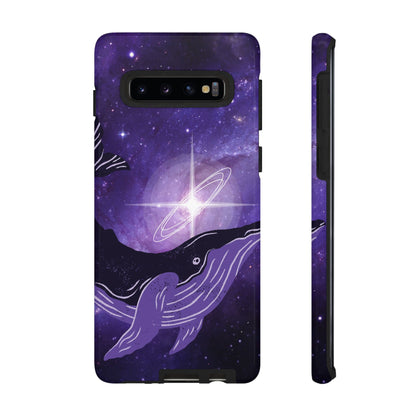 Purple Whale in Outer Space Phone Case