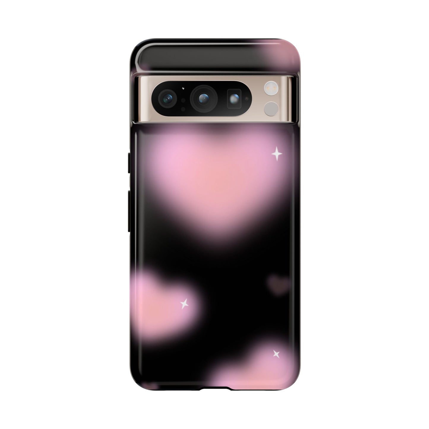 Black and Pink Blurry Heart Phone Case