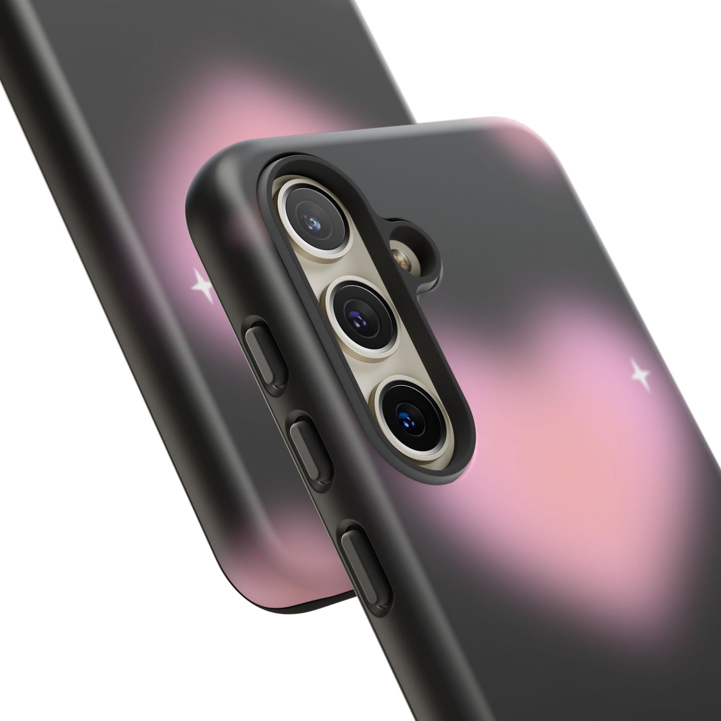 Black and Pink Blurry Heart Phone Case