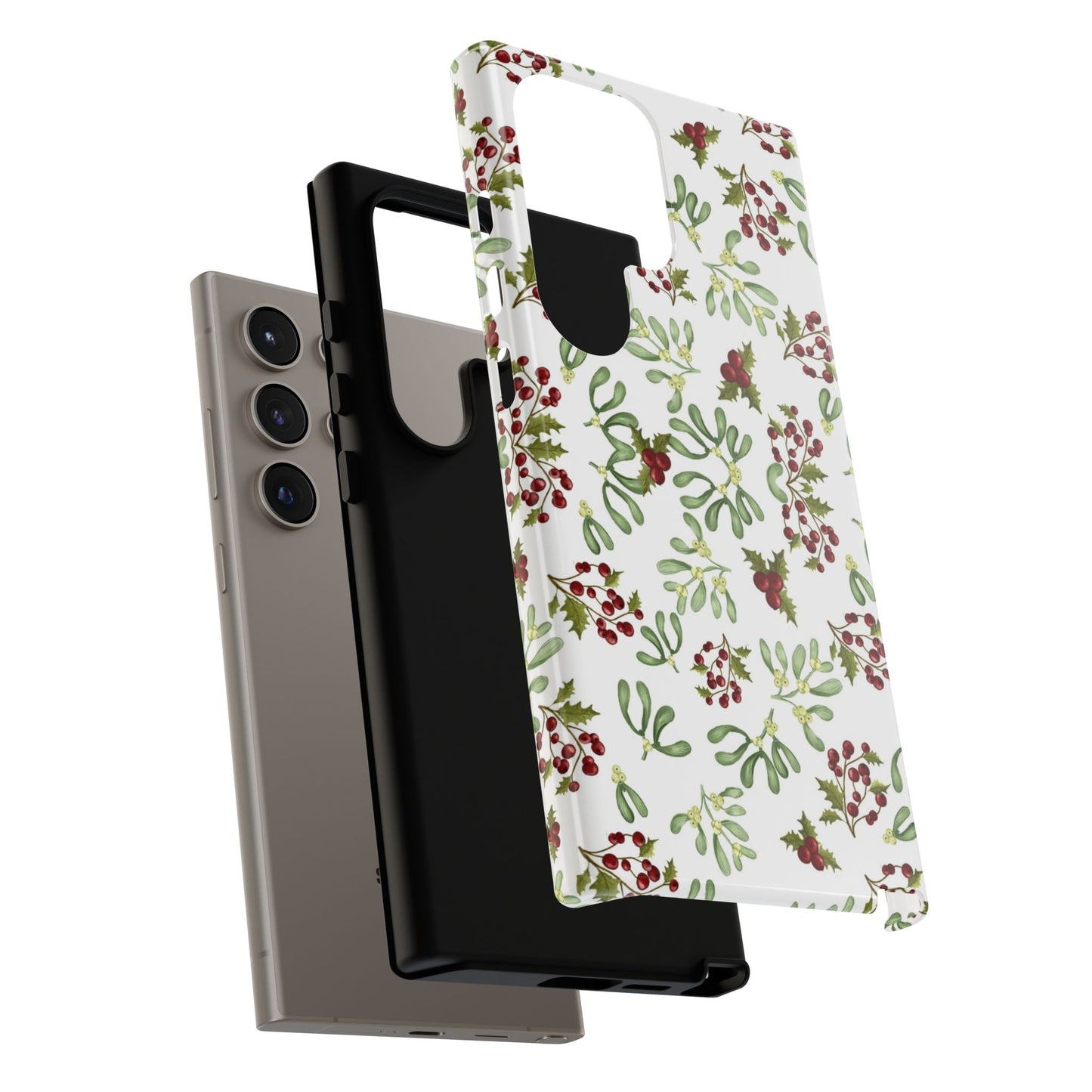 Red Green Watercolor Chriatmas Phone Case