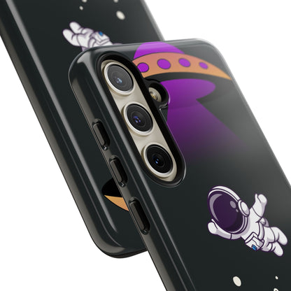 Black and Purple Minimalist Modern Space Phone Case