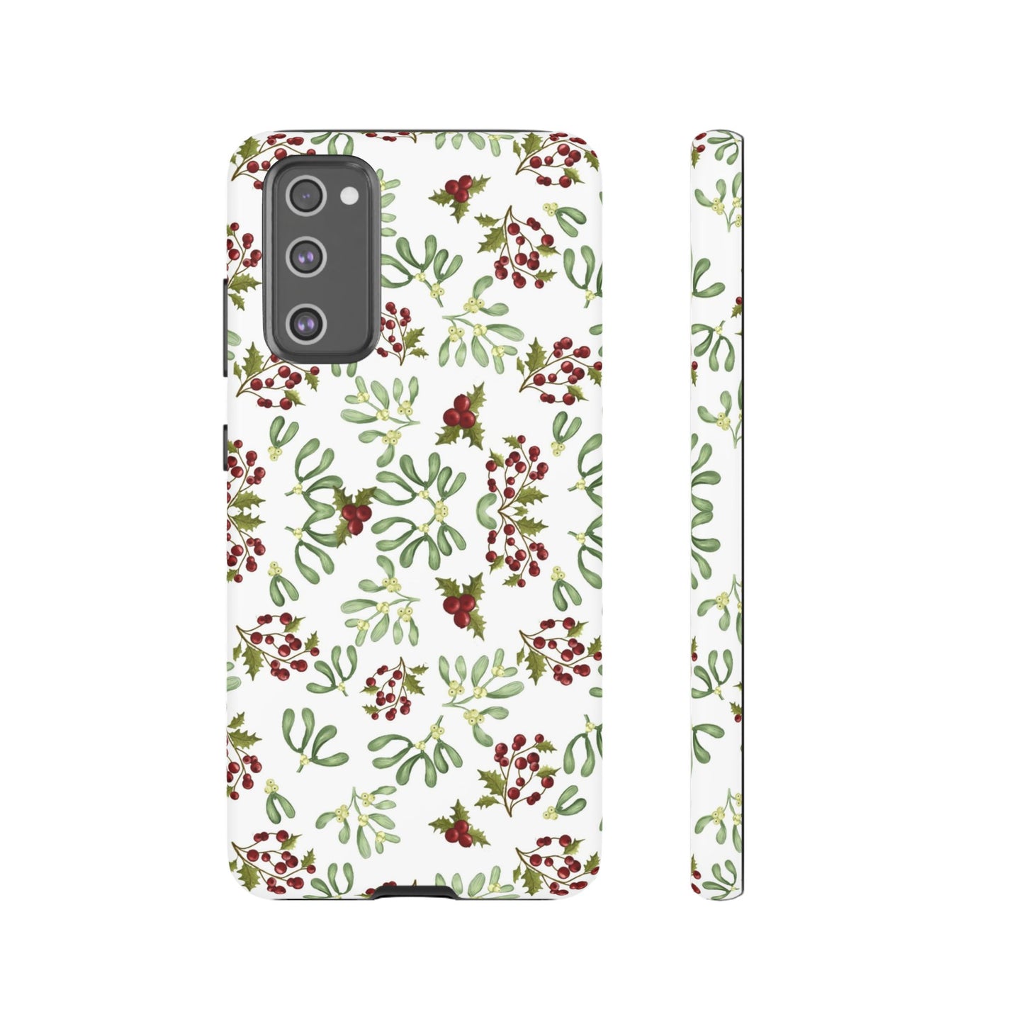 Red Green Watercolor Chriatmas Phone Case