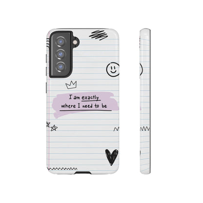 Self Affirmation Doodle Paper Phone Case
