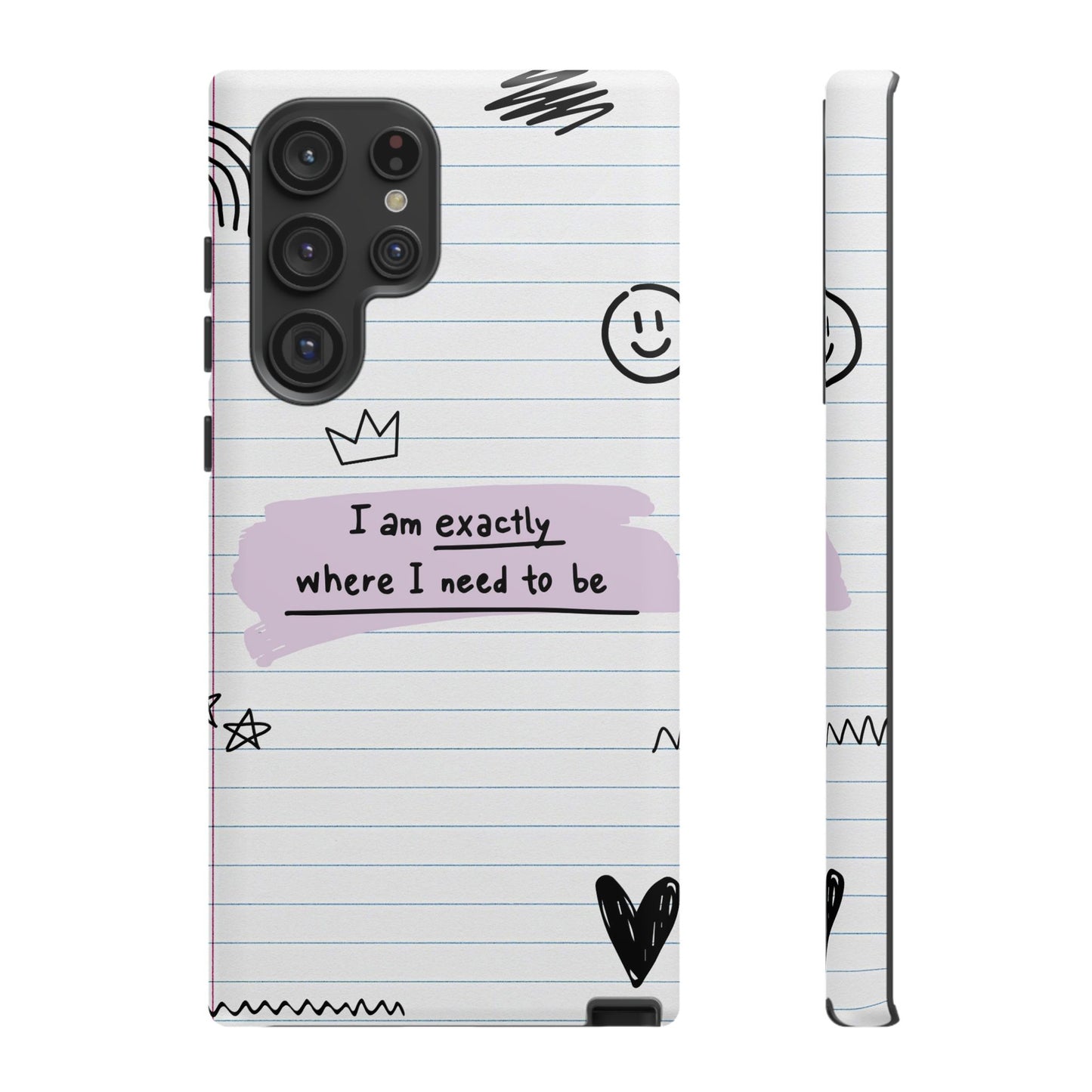 Self Affirmation Doodle Paper Phone Case