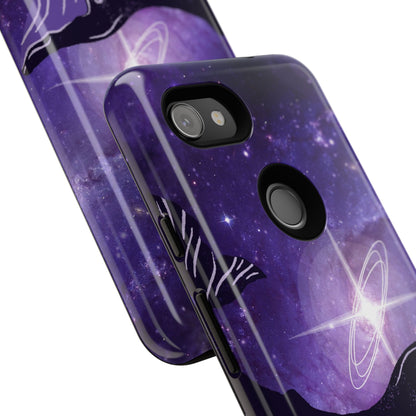 Purple Whale in Outer Space Phone Case