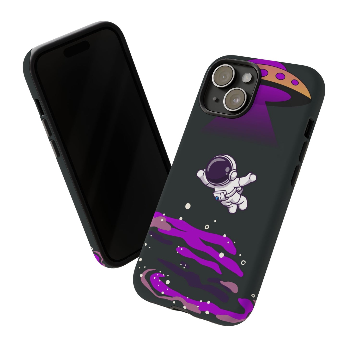 Black and Purple Minimalist Modern Space Phone Case