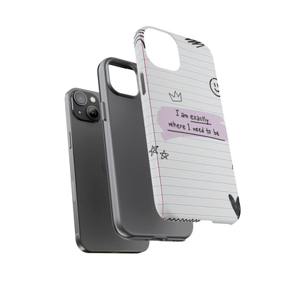 Self Affirmation Doodle Paper Phone Case