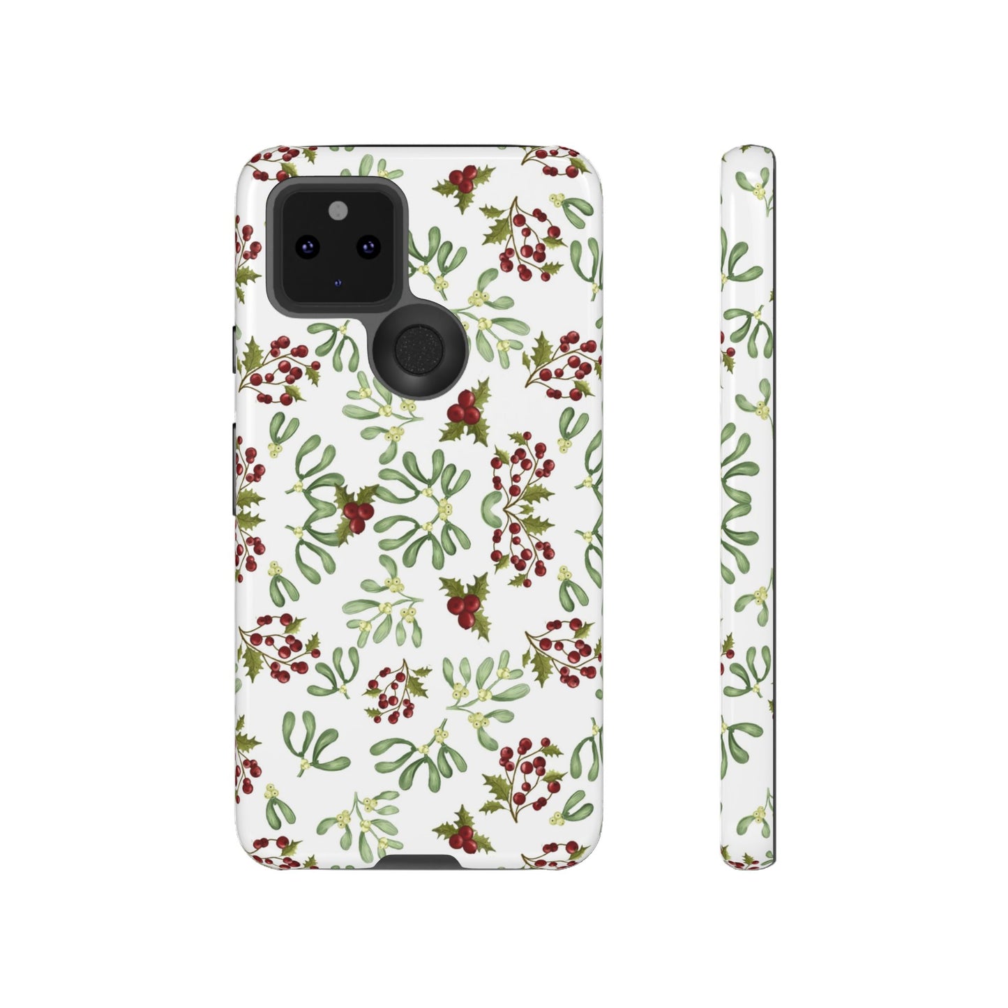 Red Green Watercolor Chriatmas Phone Case