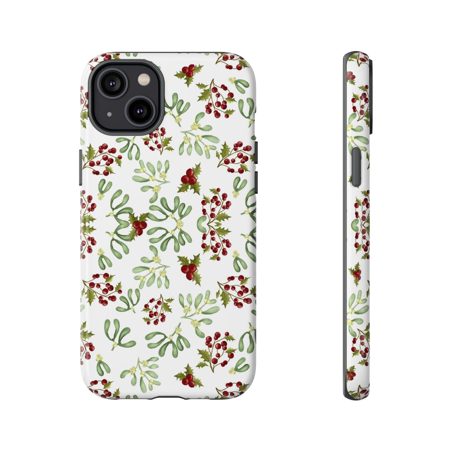 Red Green Watercolor Chriatmas Phone Case