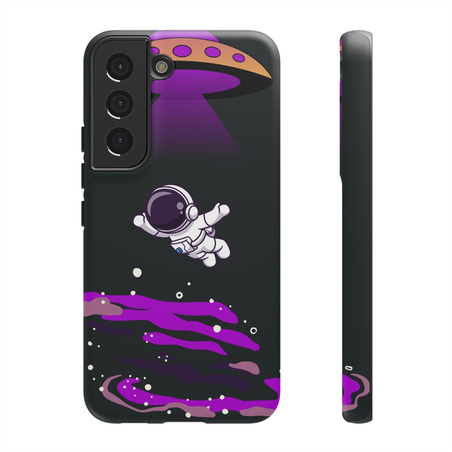 Black and Purple Minimalist Modern Space Phone Case