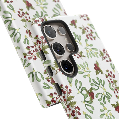 Red Green Watercolor Chriatmas Phone Case
