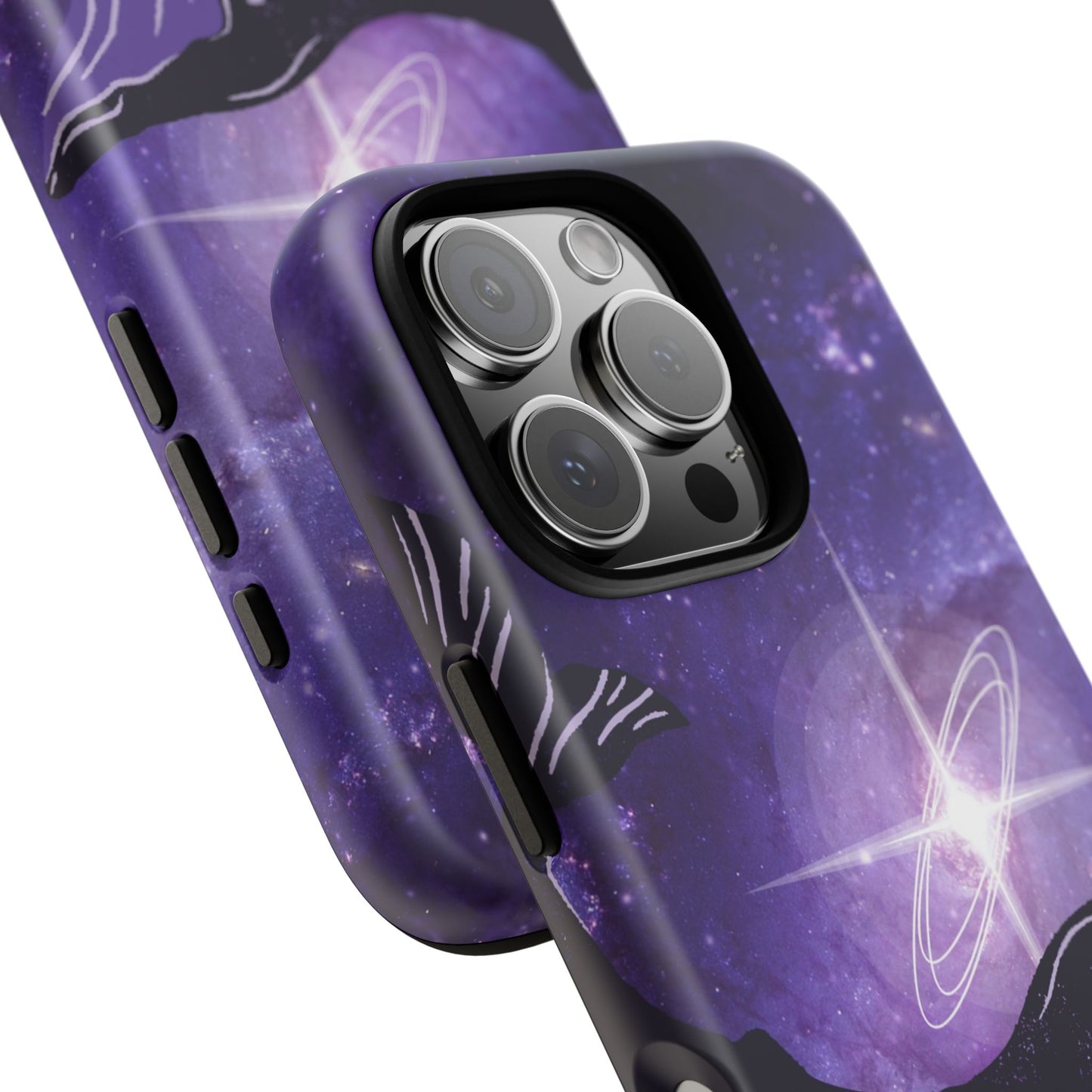 Purple Whale in Outer Space Phone Case