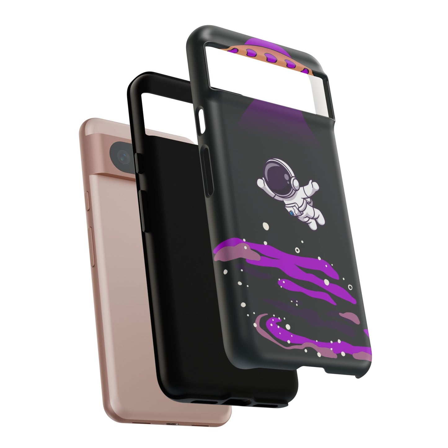 Black and Purple Minimalist Modern Space Phone Case