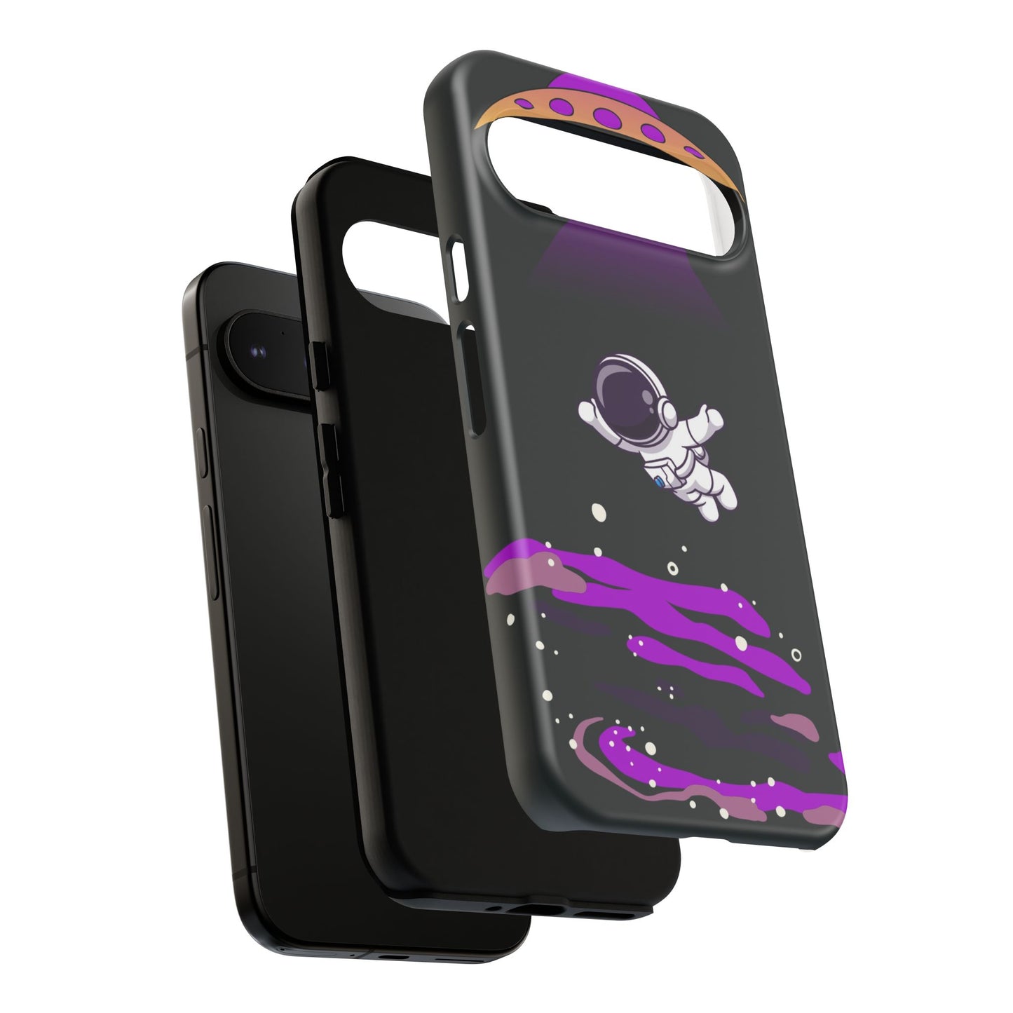 Black and Purple Minimalist Modern Space Phone Case