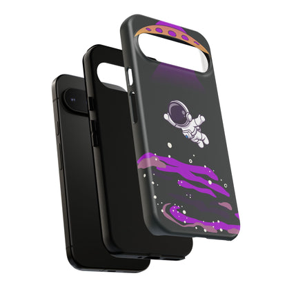 Black and Purple Minimalist Modern Space Phone Case