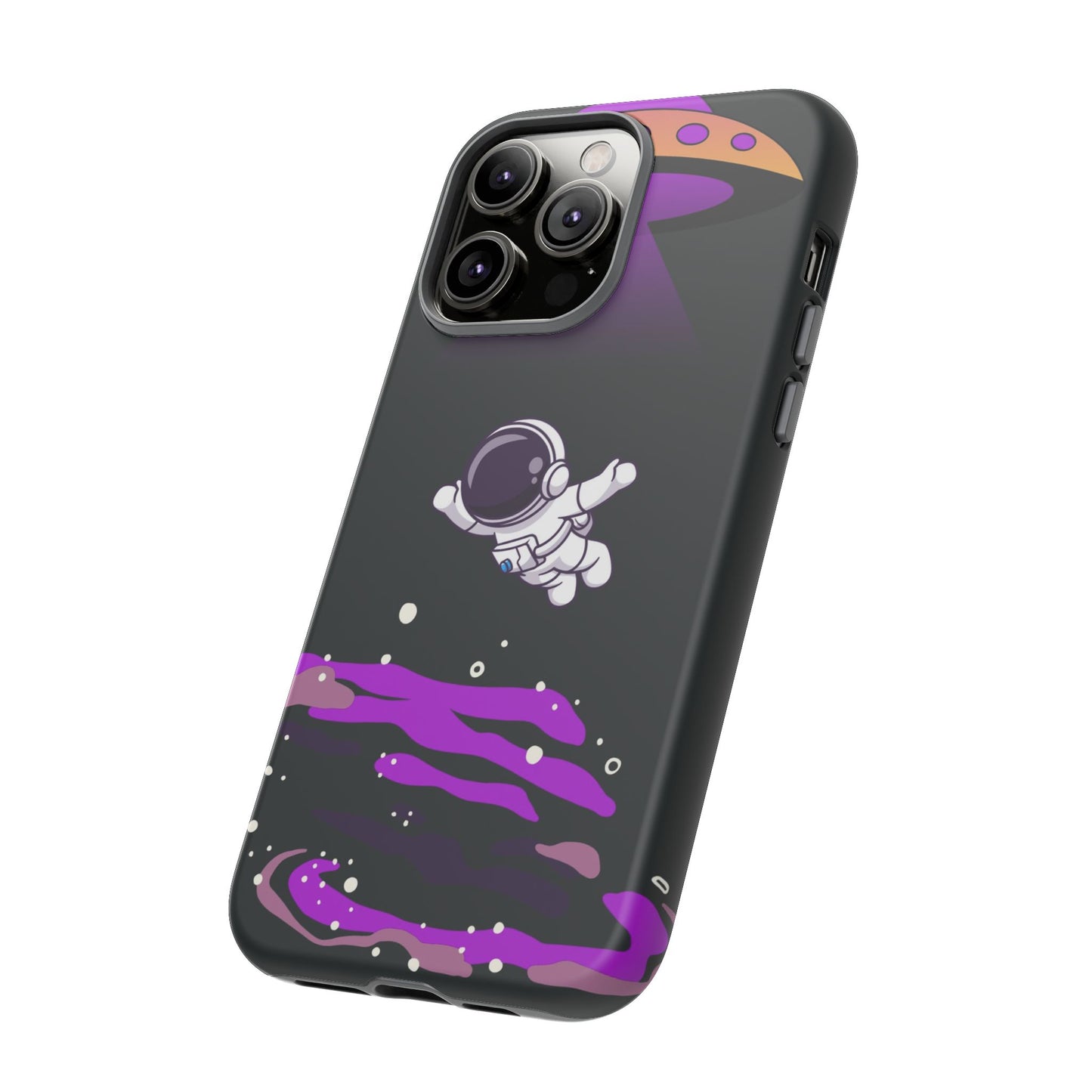 Black and Purple Minimalist Modern Space Phone Case