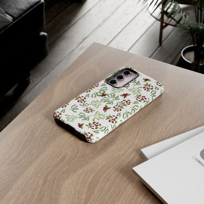 Red Green Watercolor Chriatmas Phone Case