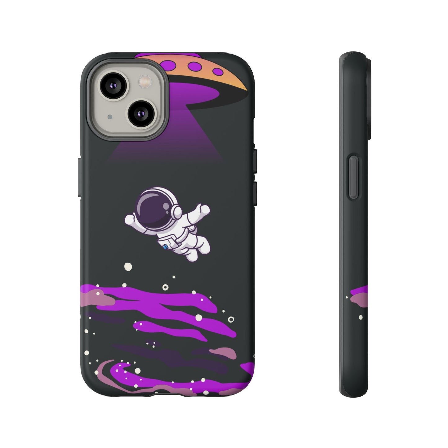 Black and Purple Minimalist Modern Space Phone Case