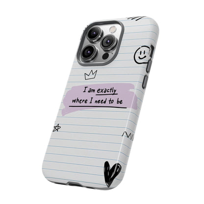 Self Affirmation Doodle Paper Phone Case