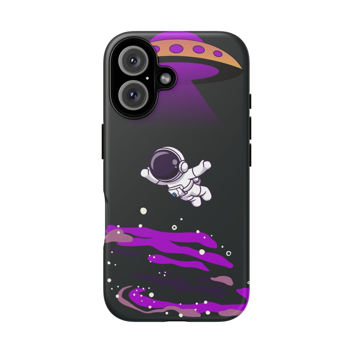 Black and Purple Minimalist Modern Space Phone Case
