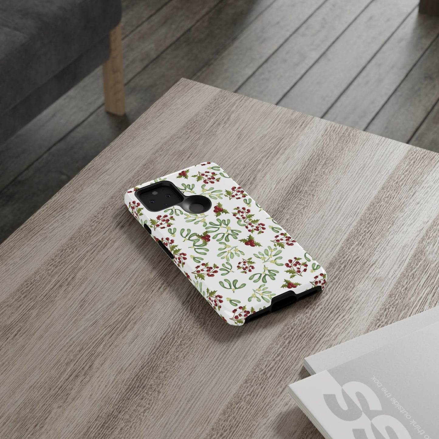 Red Green Watercolor Chriatmas Phone Case