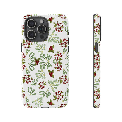 Red Green Watercolor Chriatmas Phone Case
