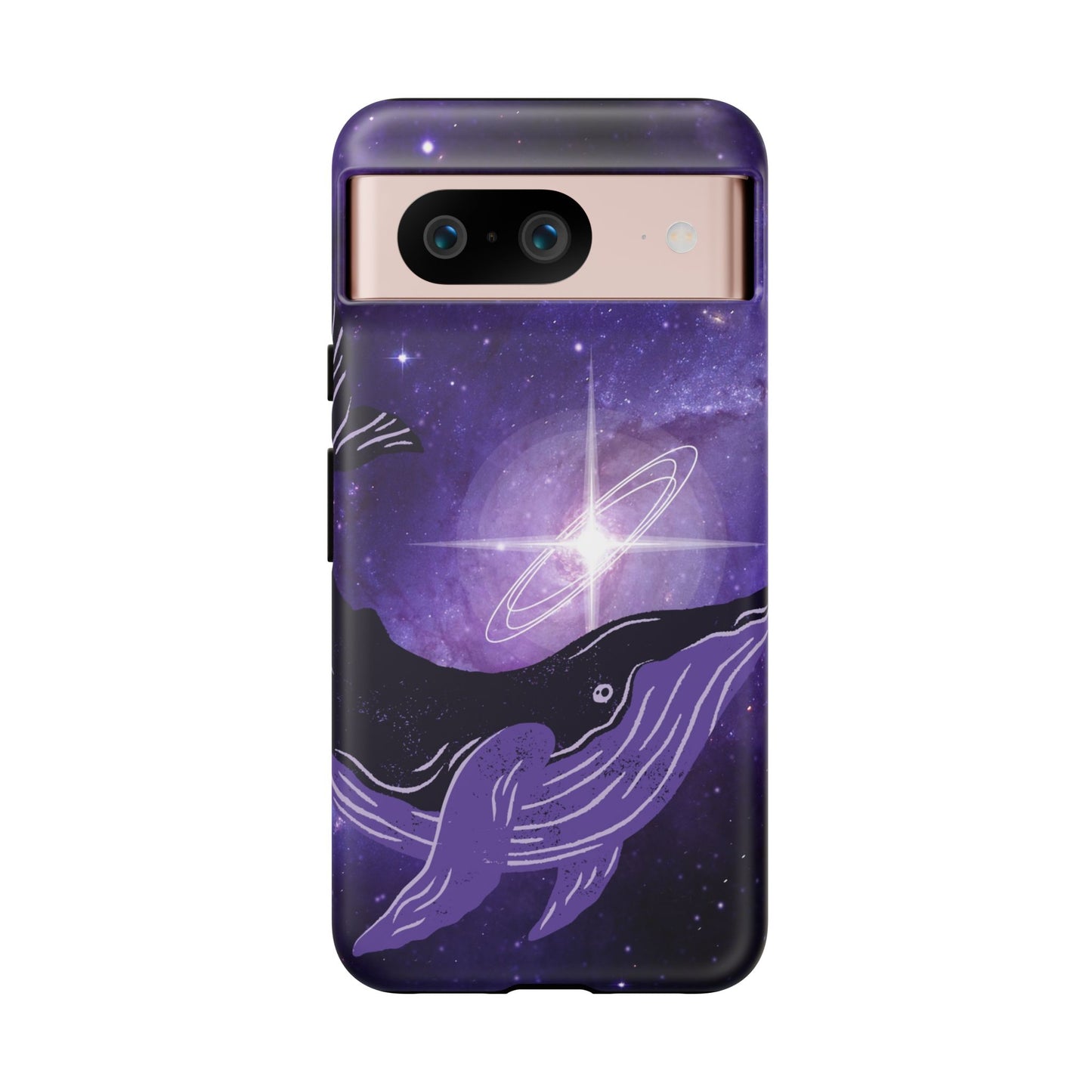 Purple Whale in Outer Space Phone Case