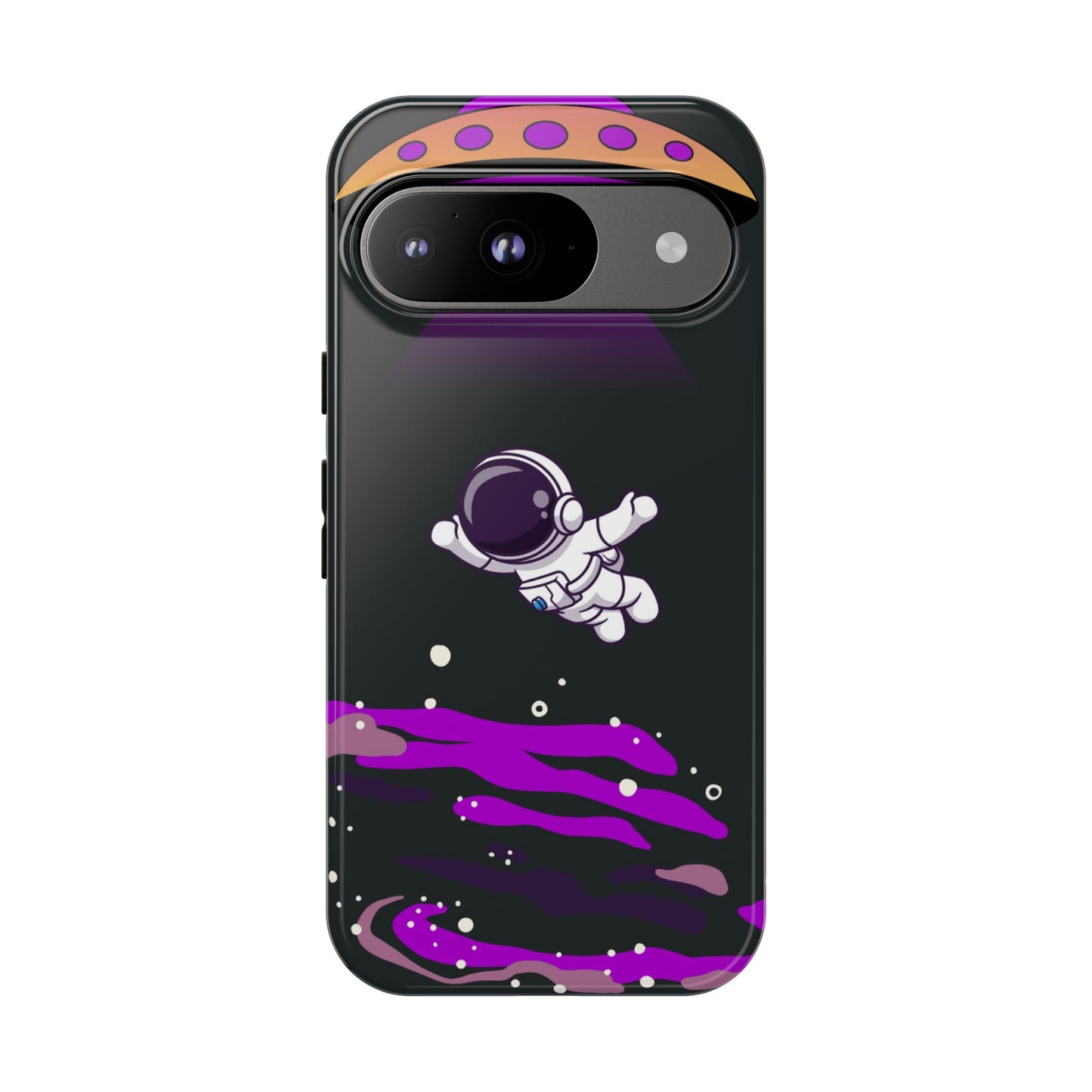 Black and Purple Minimalist Modern Space Phone Case