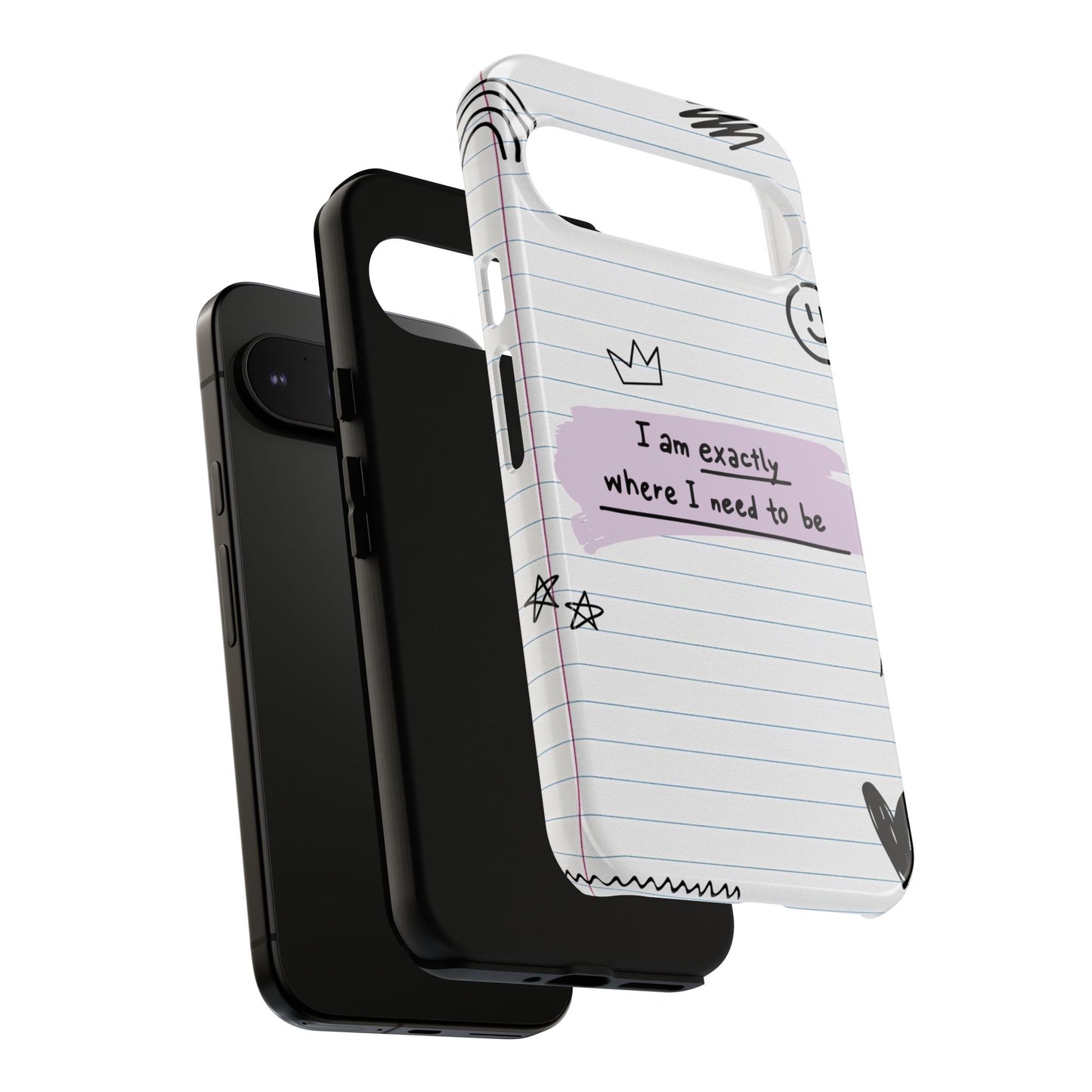 Self Affirmation Doodle Paper Phone Case