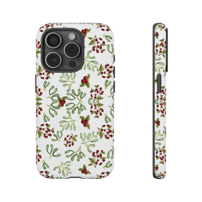 Red Green Watercolor Chriatmas Phone Case