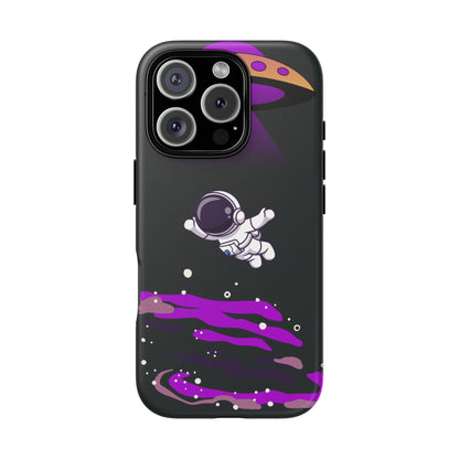Black and Purple Minimalist Modern Space Phone Case