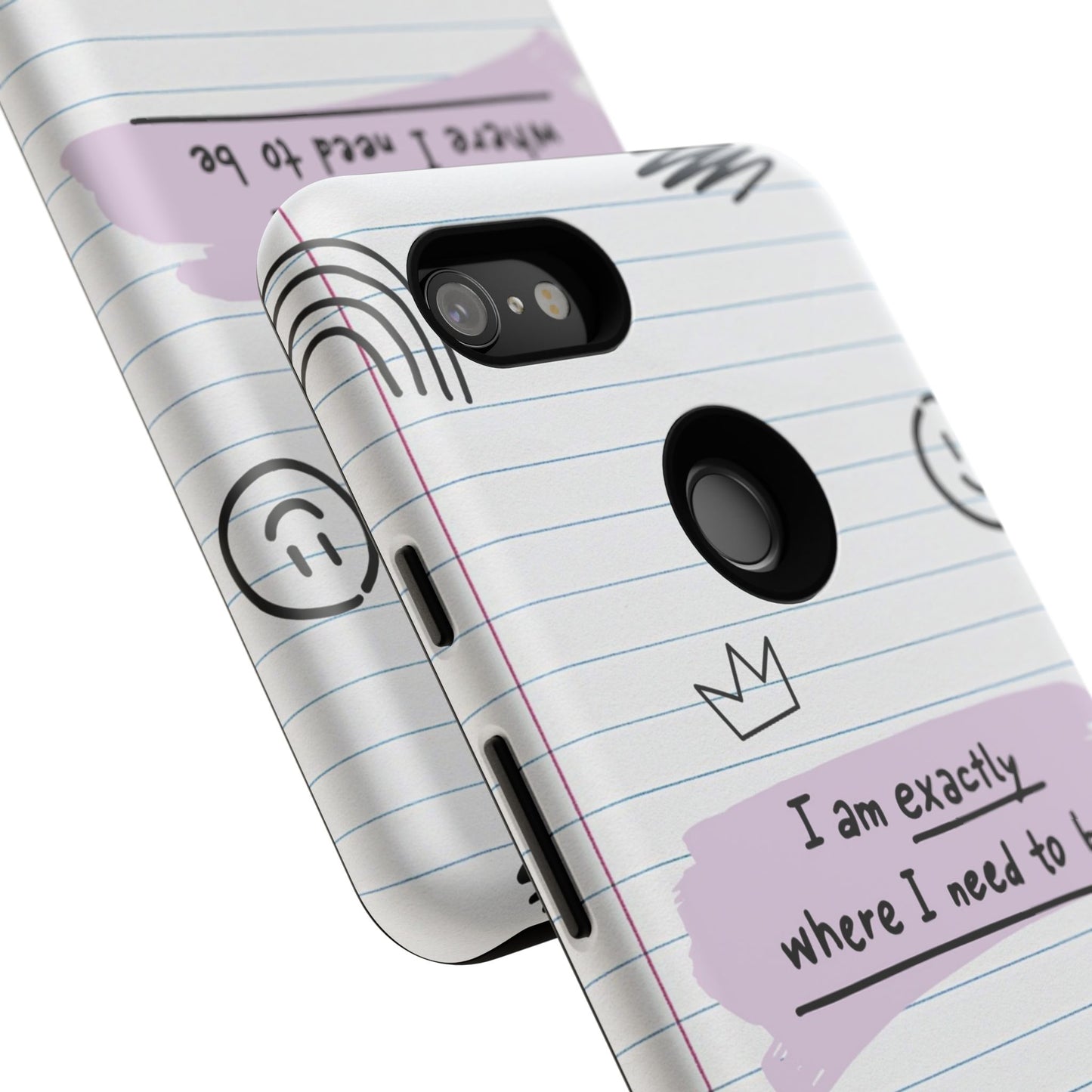 Self Affirmation Doodle Paper Phone Case