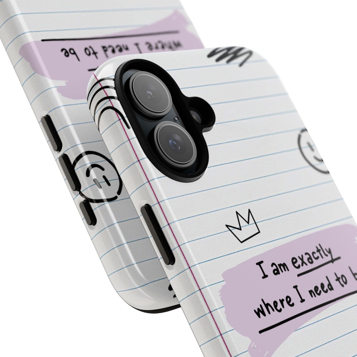 Self Affirmation Doodle Paper Phone Case