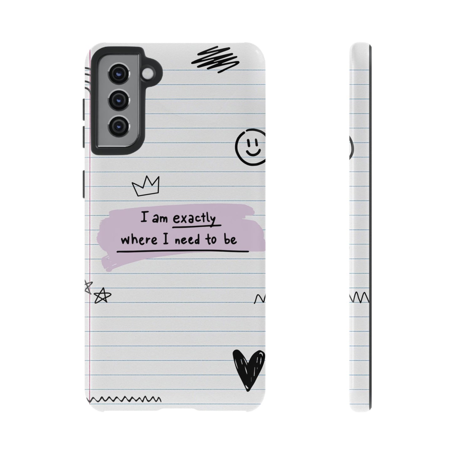Self Affirmation Doodle Paper Phone Case
