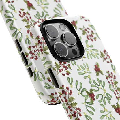 Red Green Watercolor Chriatmas Phone Case