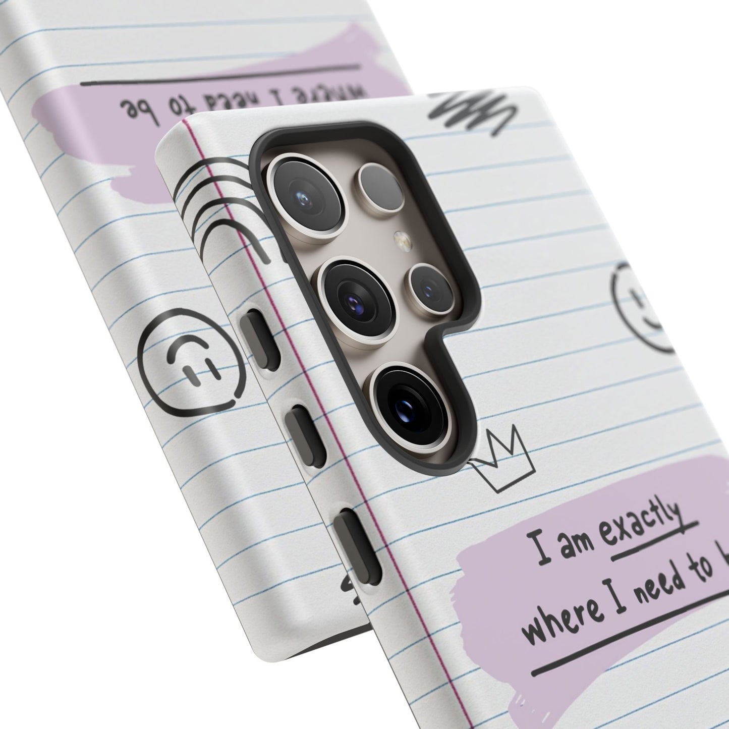 Self Affirmation Doodle Paper Phone Case