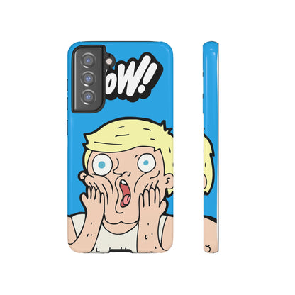 Blue Illustrated Shocked Man Phone Case