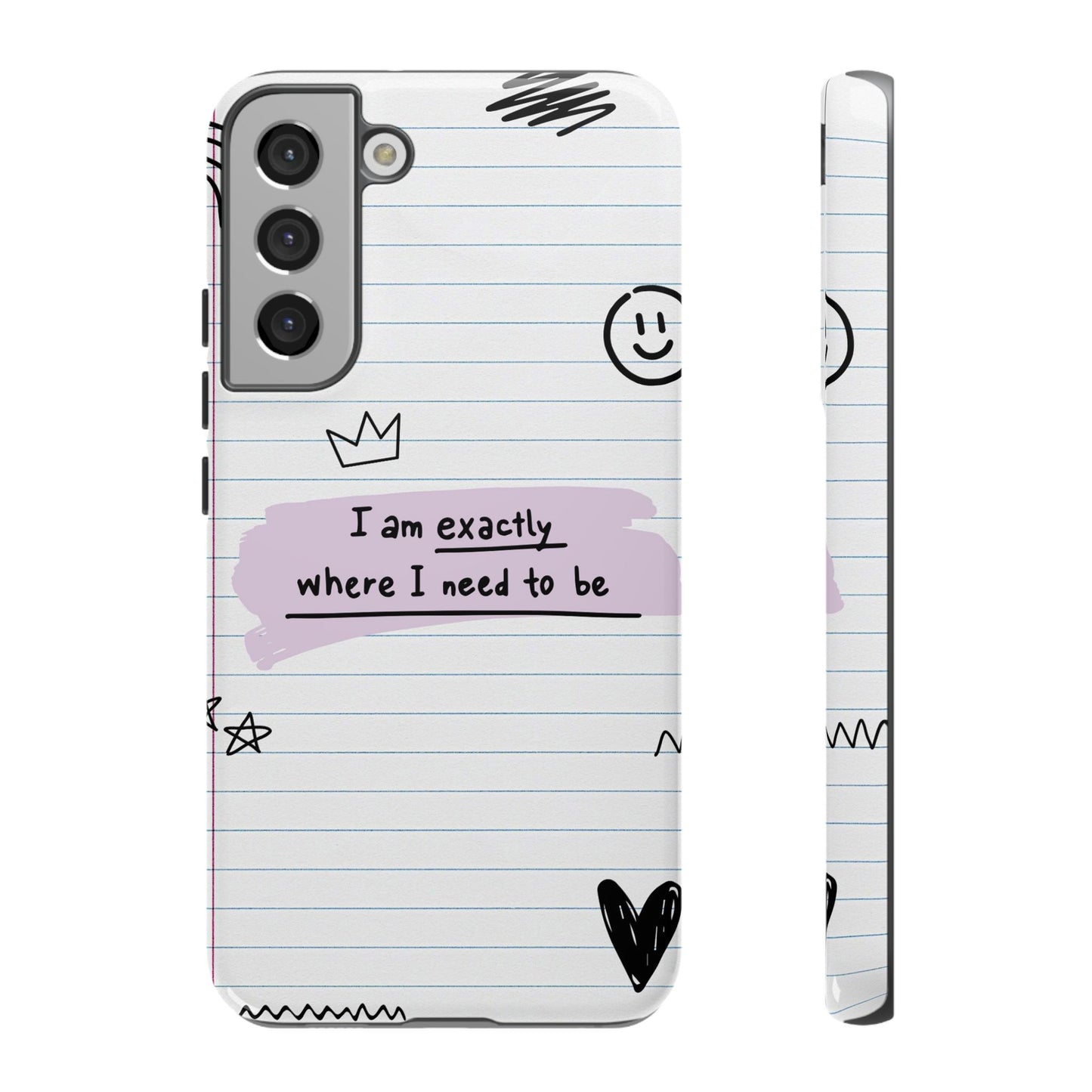 Self Affirmation Doodle Paper Phone Case