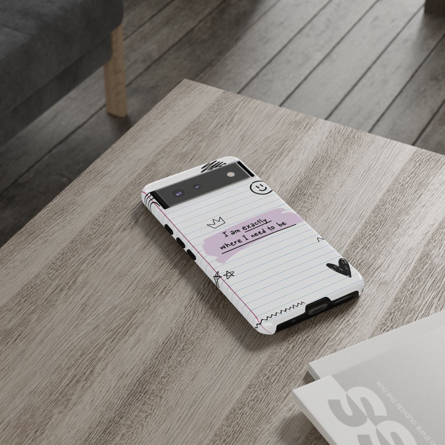 Self Affirmation Doodle Paper Phone Case