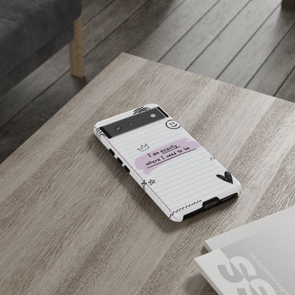 Self Affirmation Doodle Paper Phone Case