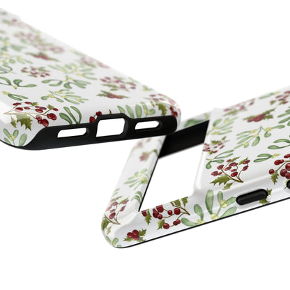Red Green Watercolor Chriatmas Phone Case