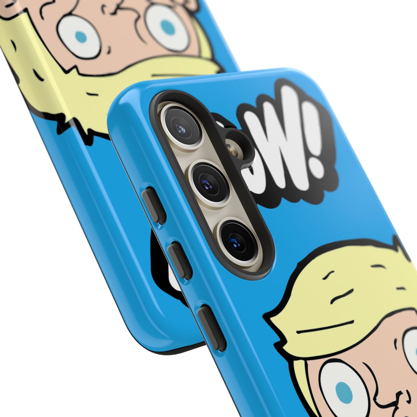 Blue Illustrated Shocked Man Phone Case