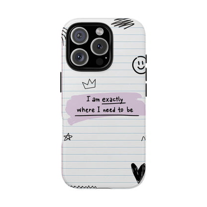 Self Affirmation Doodle Paper Phone Case