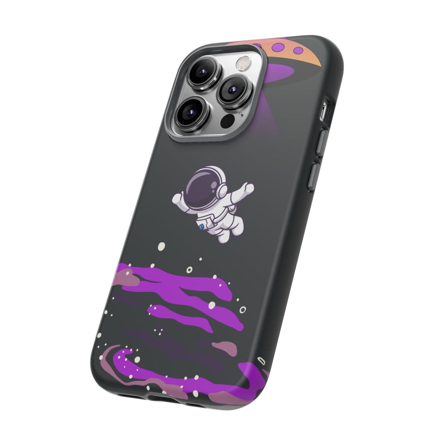 Black and Purple Minimalist Modern Space Phone Case