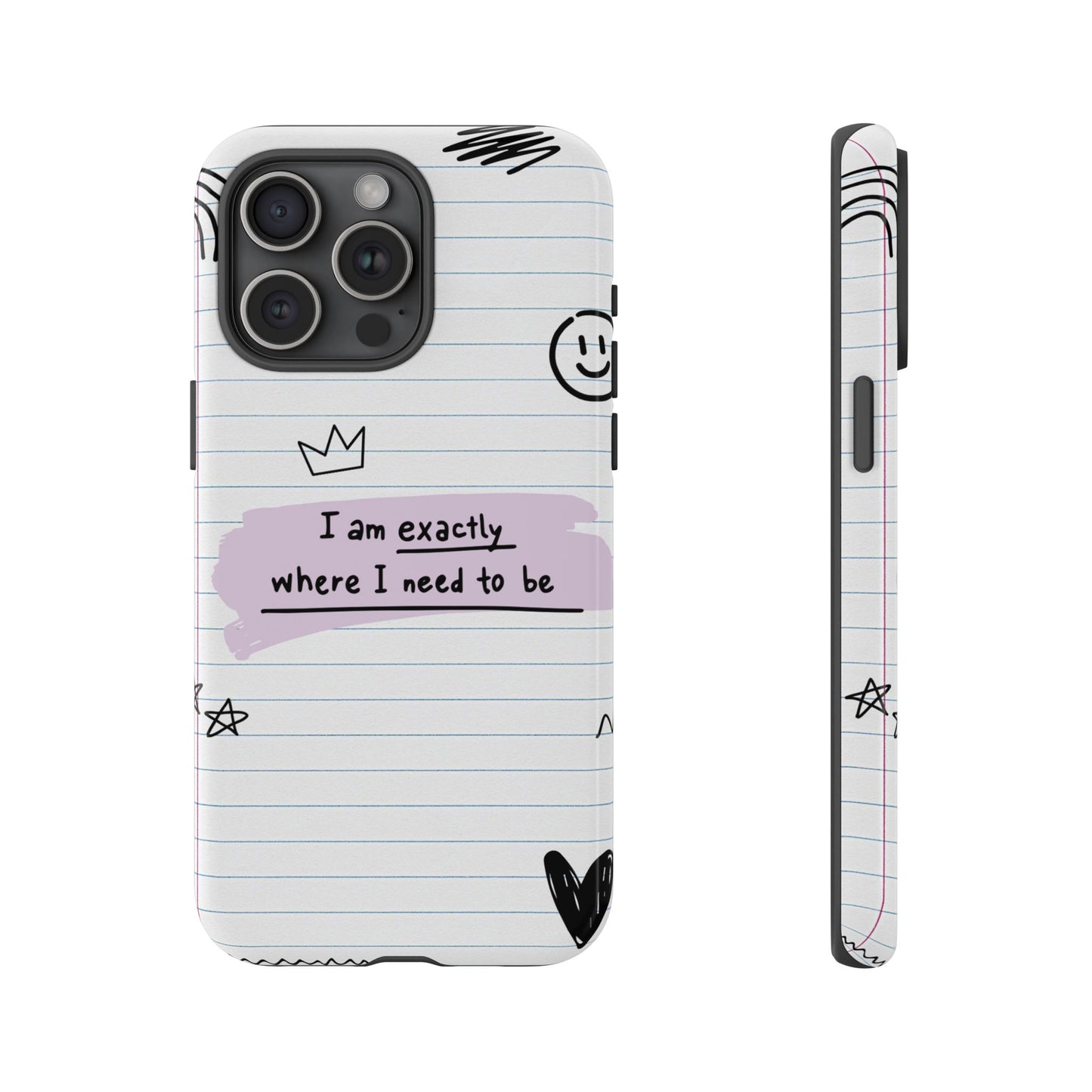 Self Affirmation Doodle Paper Phone Case