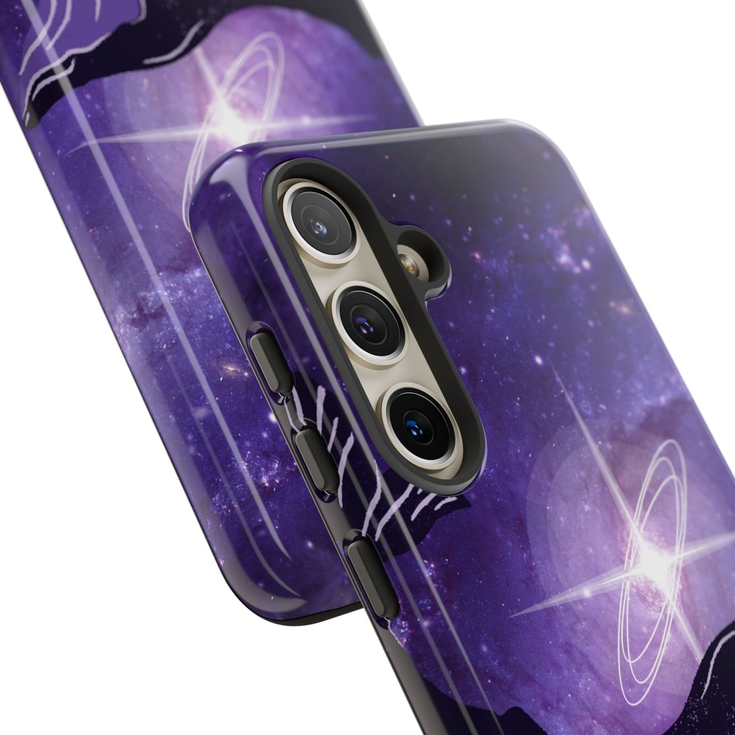 Purple Whale in Outer Space Phone Case