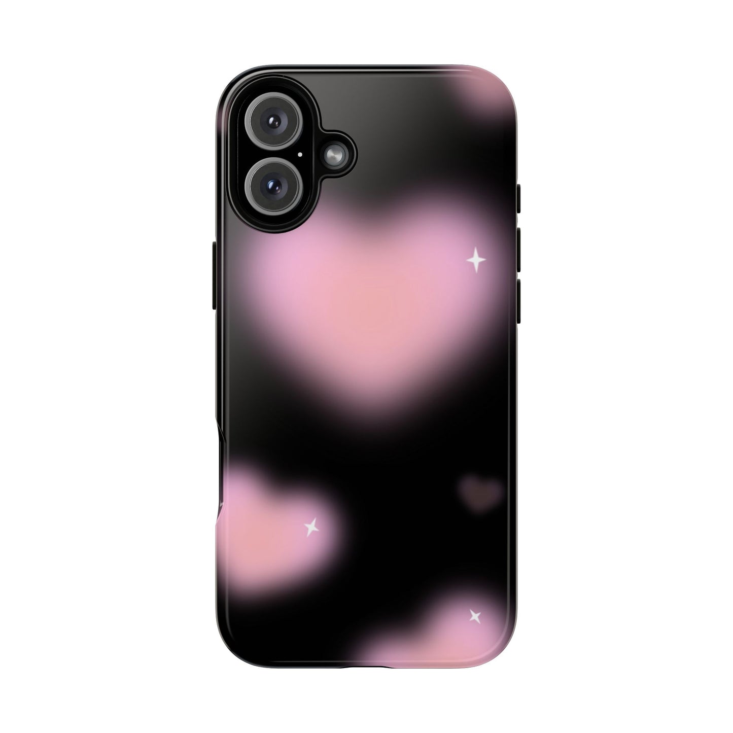 Black and Pink Blurry Heart Phone Case
